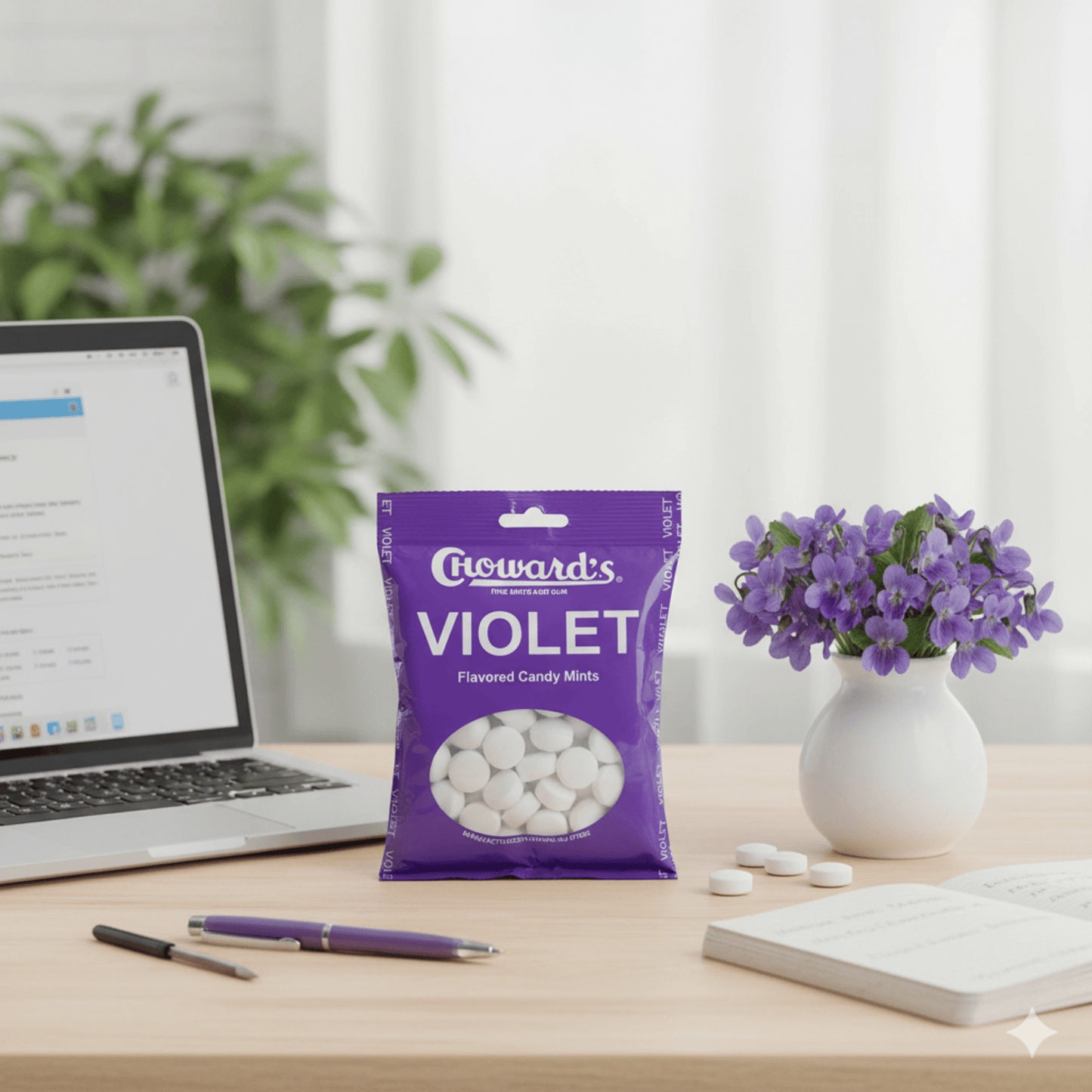 Choward's Violet Mints 3 OZ Peg Bag - Tree Treasures