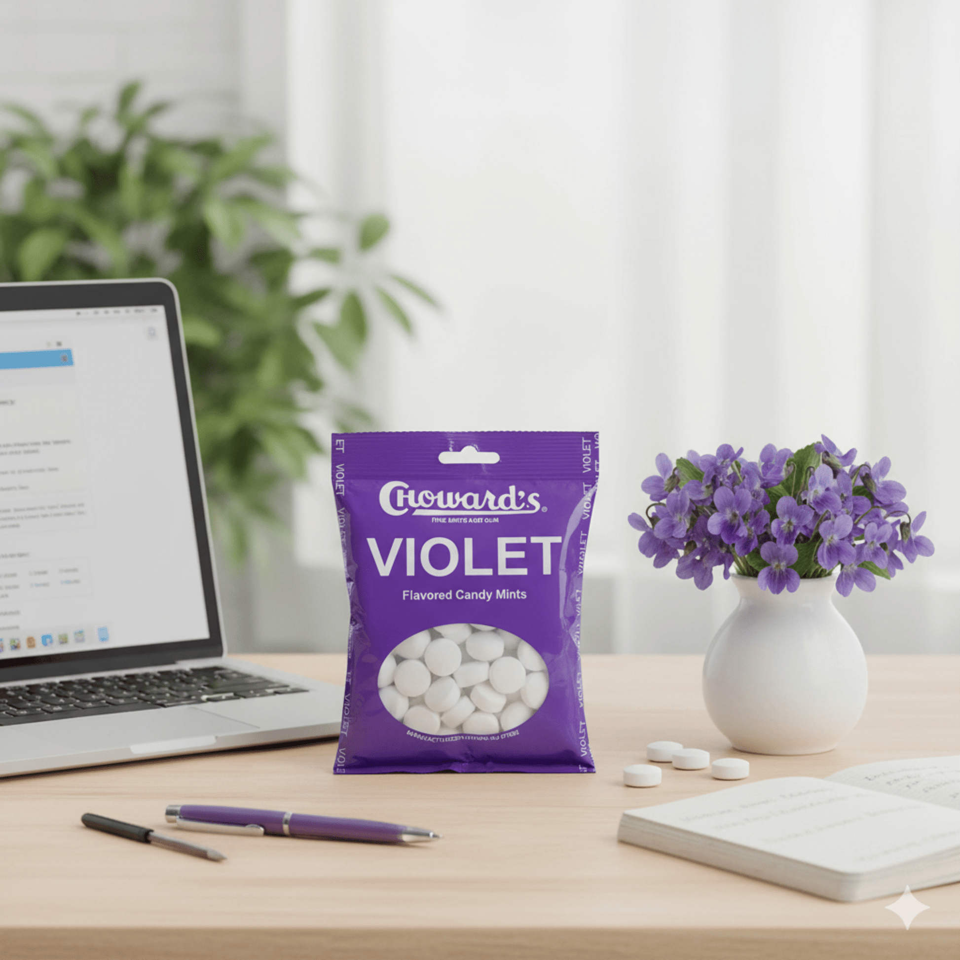 Choward's Violet Mints 3 OZ Peg Bag - Tree Treasures