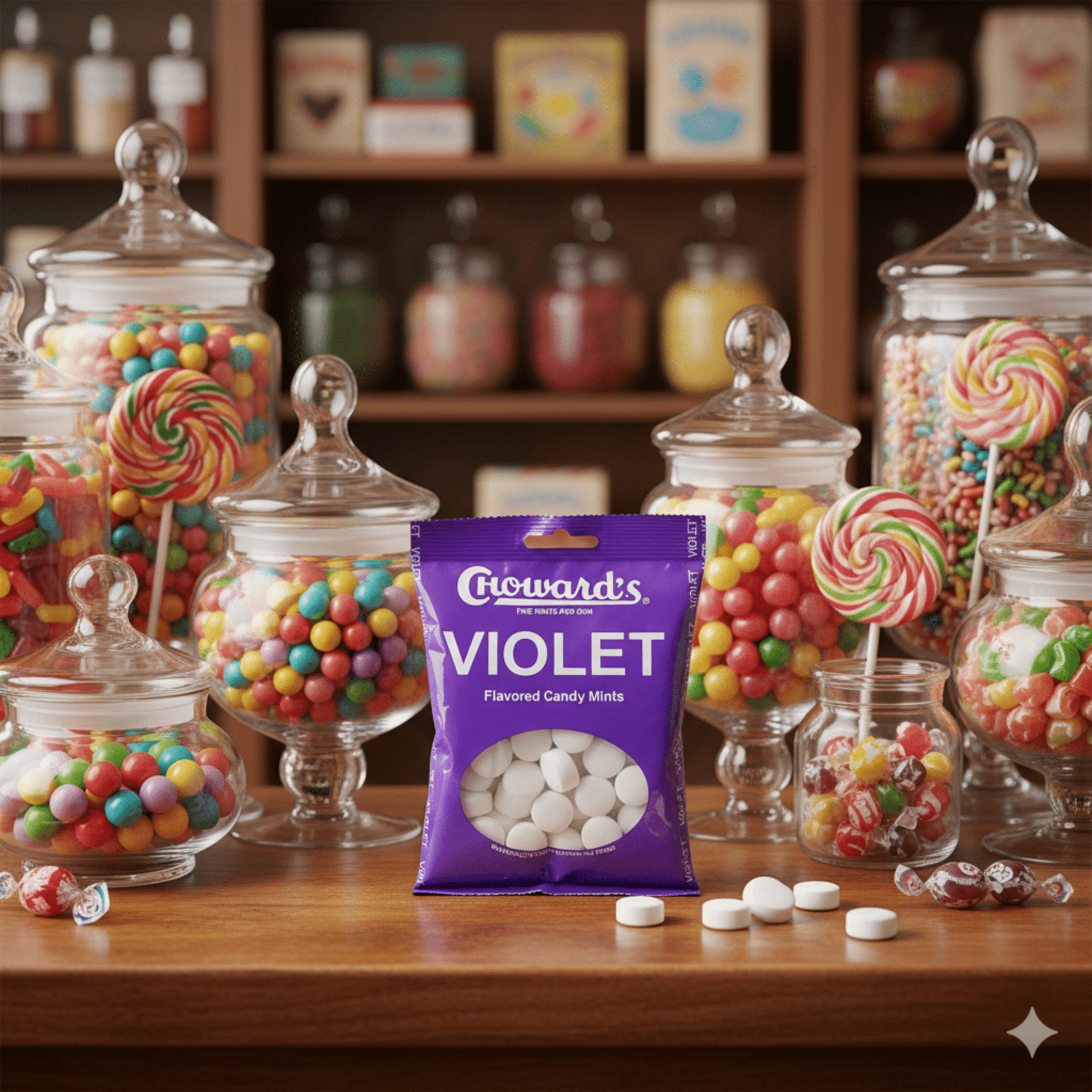 Choward's Violet Mints 3 OZ Peg Bag - Tree Treasures