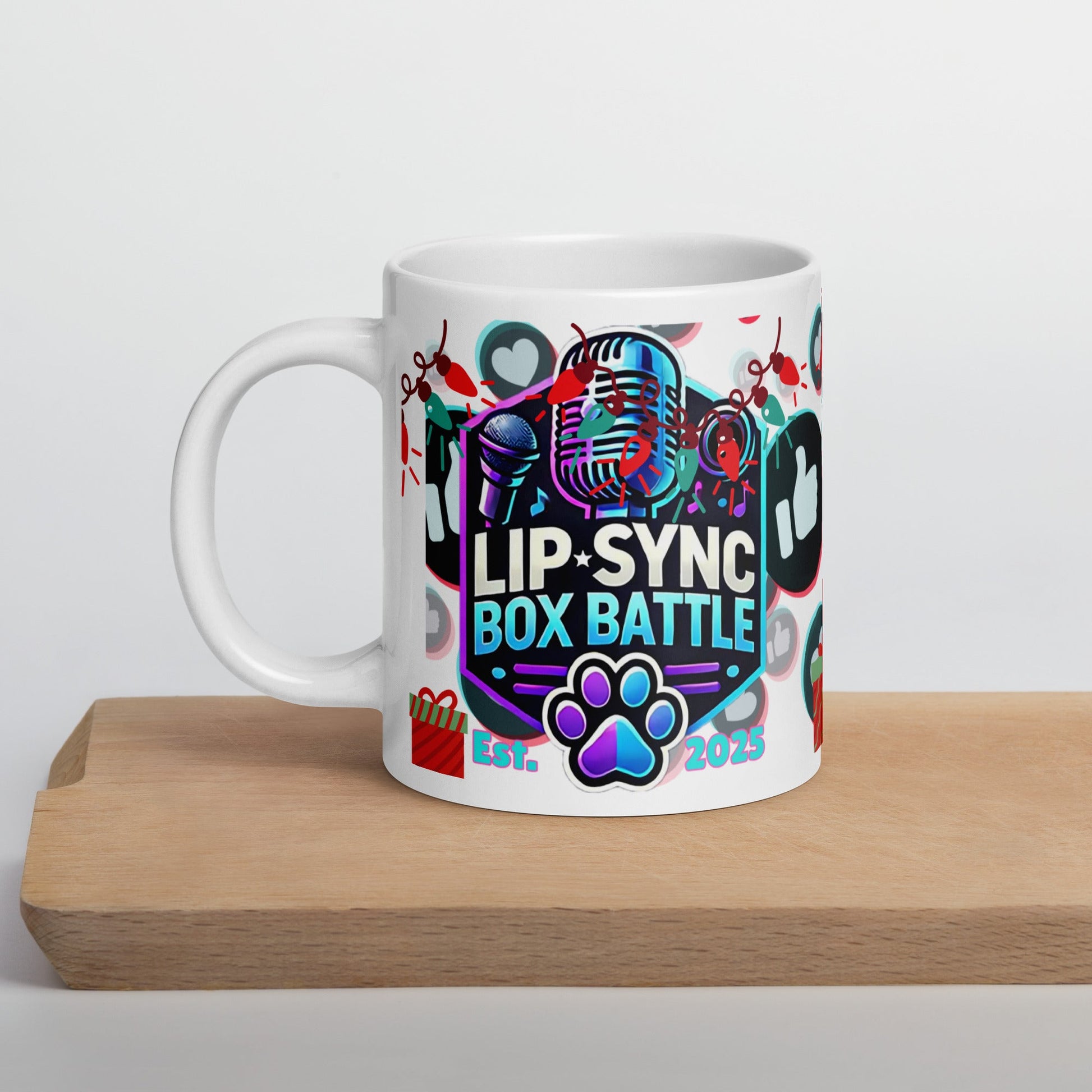 Chris & Cooper Christmas Mug – 20oz Lip - Sync Duo Holiday Mug – Funny Dog Creator Cup – Limited Christmas Edition - Tree Treasures