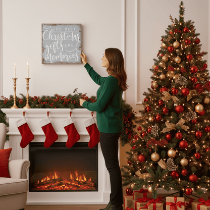 Christmas Gifts Wooden Sign – “The Best Christmas Gifts Are the Memories” - Tree Treasures
