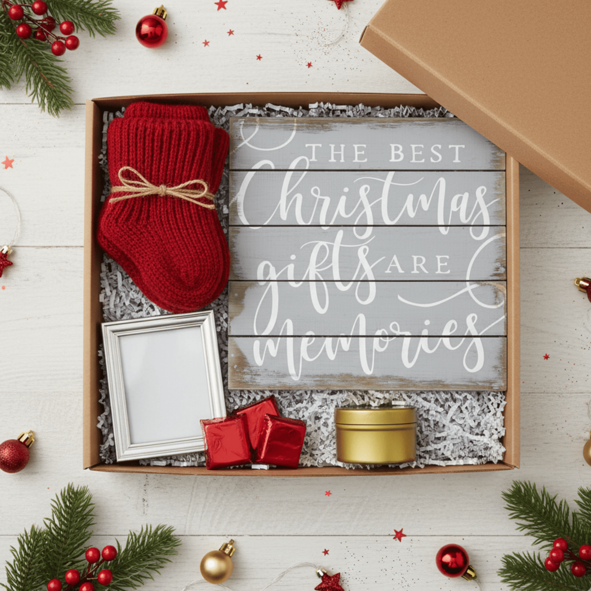 Christmas Gifts Wooden Sign – “The Best Christmas Gifts Are the Memories” - Tree Treasures