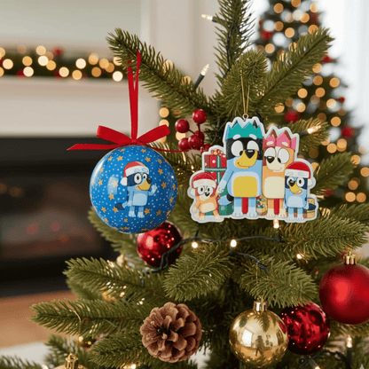 Christmas Ornament Bundle – Includes Double - Sided “Hooray It’s Christmas” Ornament & Ball Ornament – Official Licensed Holiday Tree Decorations for Kids & Families - Tree Treasures