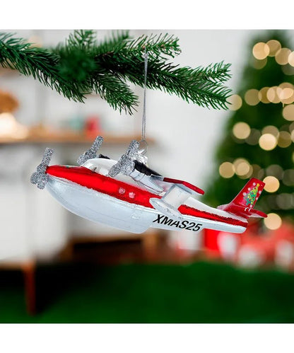 Christmas Sea Plane Ornament – 6 - Inch Noble Gems - Tree Treasures
