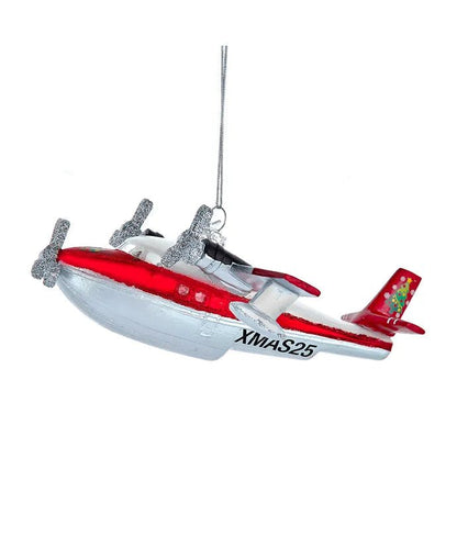 Christmas Sea Plane Ornament – 6 - Inch Noble Gems - Tree Treasures