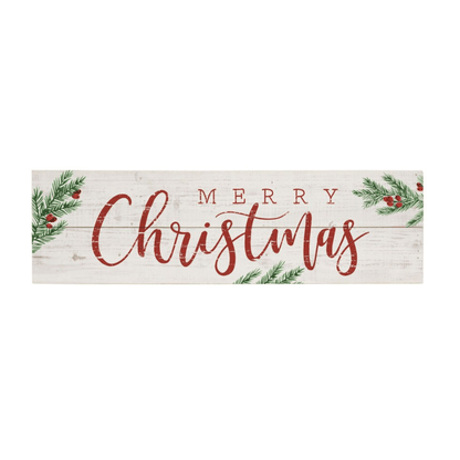 Christmas Trees Vintage Pallet Board Sign – 7"x24" Rustic Wooden Wall Décor with Keyhole for Hanging - Tree Treasures