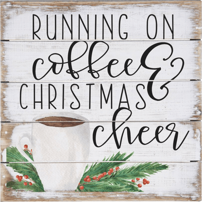 Coffee & Christmas – Perfect Pallet Petites Rustic Sign - Tree Treasures
