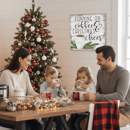 Coffee & Christmas – Perfect Pallet Petites Rustic Sign - Tree Treasures