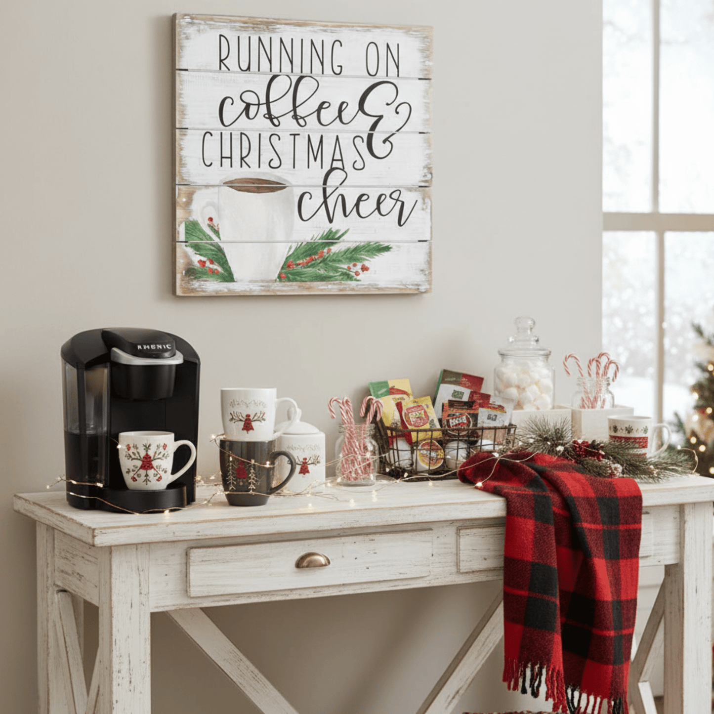 Coffee & Christmas – Perfect Pallet Petites Rustic Sign - Tree Treasures
