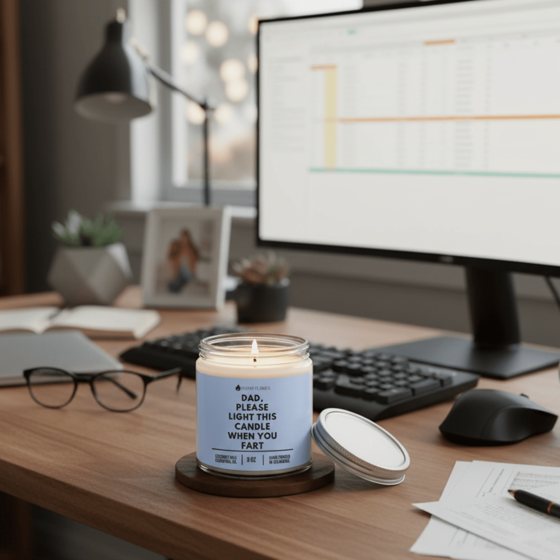 Dad, Please Light This Candle When You Fart - Funny Flames - Tree Treasures