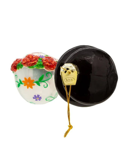 Day of the Dead Couple Glass Ornament – 4.25 - Inch Noble Gems - Tree Treasures