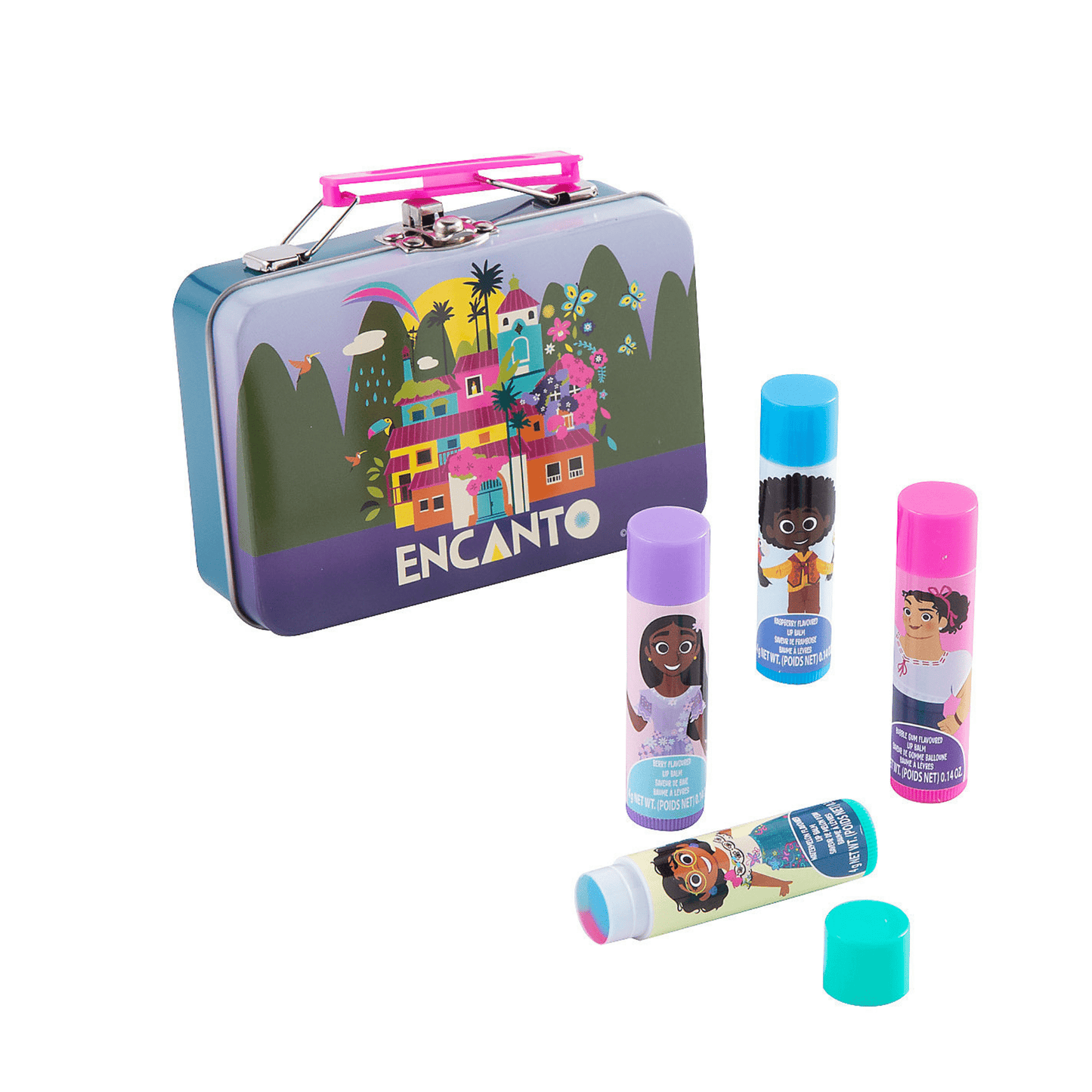 Disney’s Encanto Lip Balm Set with Tin – 4 Flavors, Kids Collectible Gift Pack - Tree Treasures