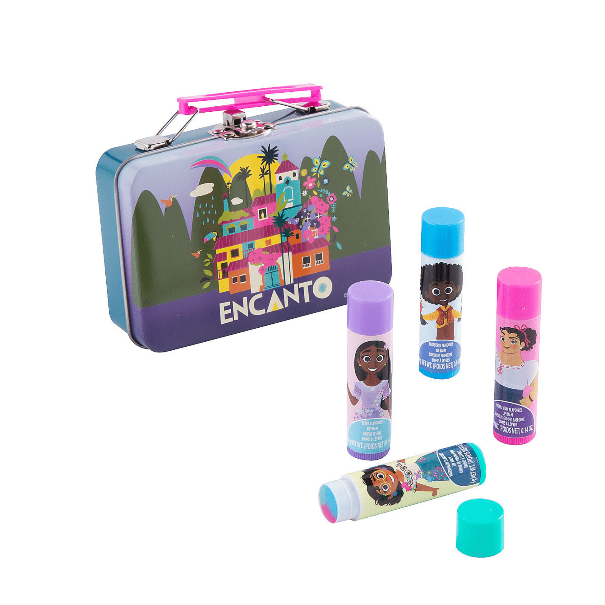 Disney’s Encanto Lip Balm Set with Tin – 4 Flavors, Kids Collectible Gift Pack - Tree Treasures
