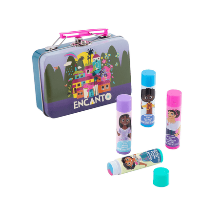 Disney’s Encanto Lip Balm Set with Tin – 4 Flavors, Kids Collectible Gift Pack - Tree Treasures
