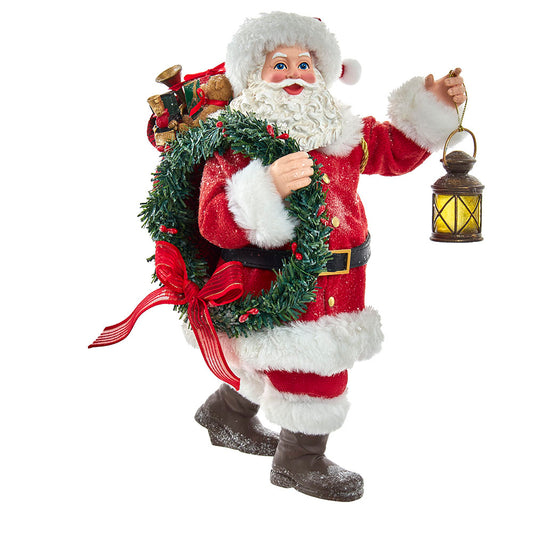 Wreath and Lantern Santa