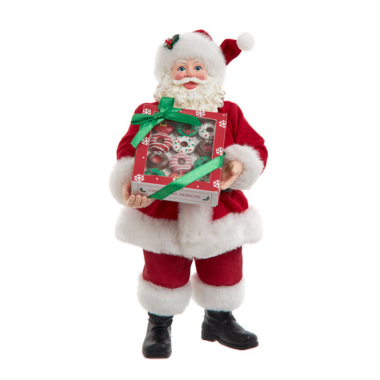 Santa with Box of Donuts 