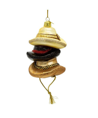 Glass Stacked Western Hats Ornament – Noble Gems - Tree Treasures