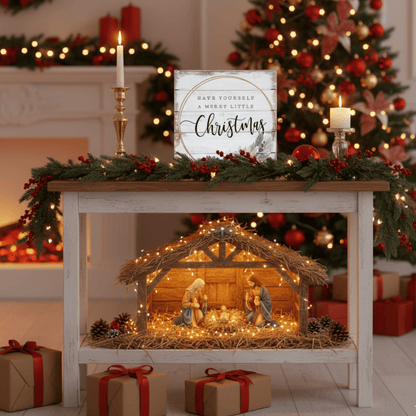 Have Yourself a Merry Little Christmas Wooden Sign – Perfect Pallet Petite Board (6" or 8") - Tree Treasures