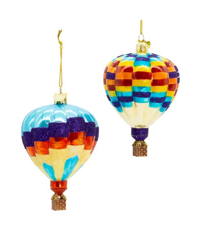 Hot Air Balloon Ornament – Assorted Colors – Noble Gems - Tree Treasures