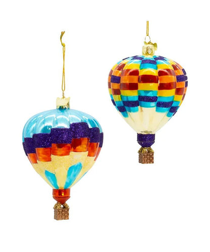Hot Air Balloon Ornament – Assorted Colors – Noble Gems - Tree Treasures