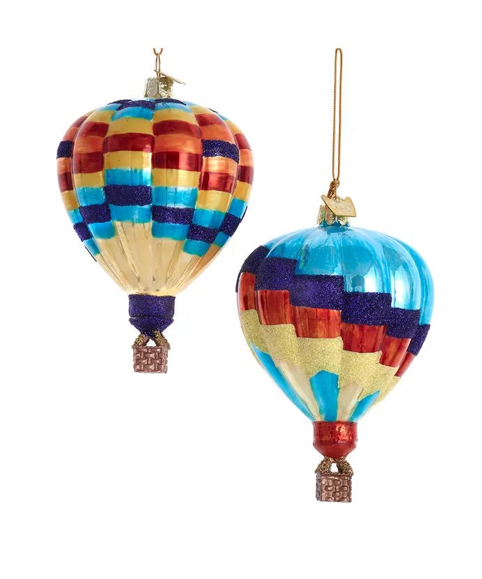 Hot Air Balloon Ornament – Assorted Colors – Noble Gems - Tree Treasures