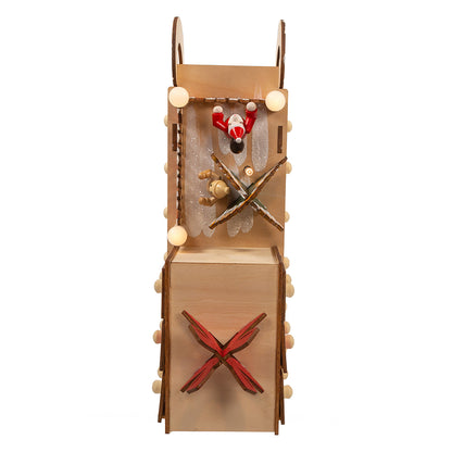 8.25" LED ADVENT CALENDAR SANTA SLED WITH BY KURT ADLER