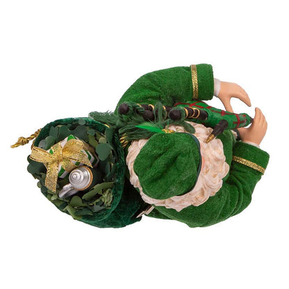 Kurt Adler 10.5" Fabriché™ Musical Irish Bagpiper Santa - Tree Treasures