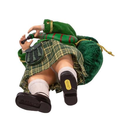 Kurt Adler 10.5" Fabriché™ Musical Irish Bagpiper Santa - Tree Treasures