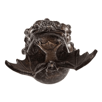 Kurt Adler 11.5" Battery - Operated Bat on Skull Table Piece – Halloween Décor - Tree Treasures