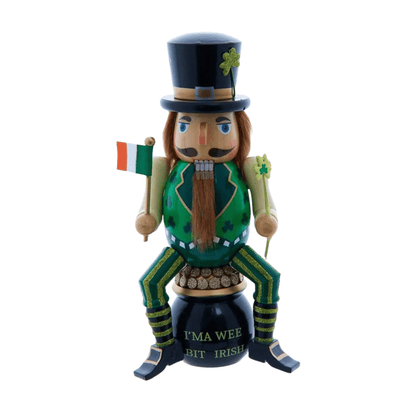 Kurt Adler 12" Irish Leprechaun Nutcracker – St. Patrick’s Day Decor - Tree Treasures