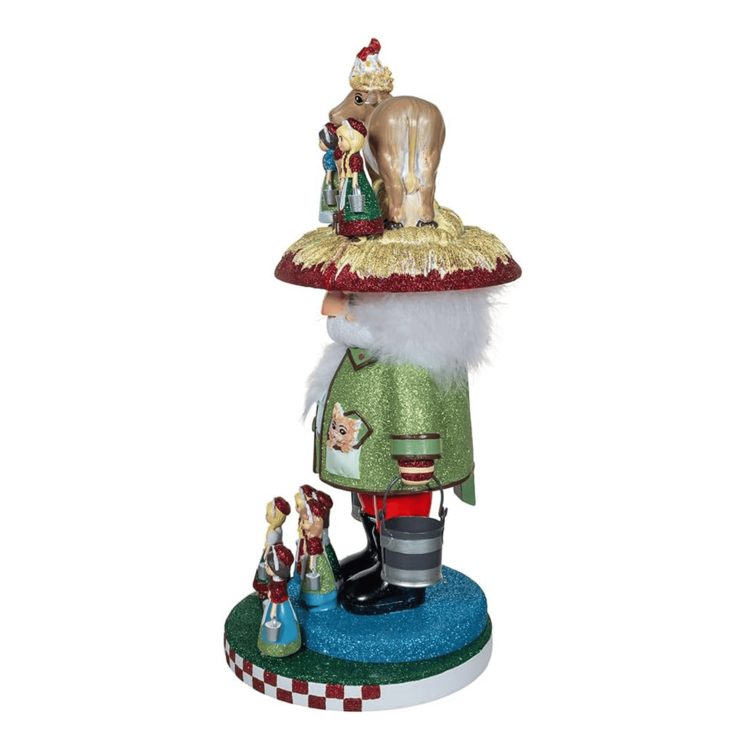 Kurt Adler 16.5" Hollywood Nutcracker – 8 Maids A Milking, 12 Days of Christmas - Tree Treasures