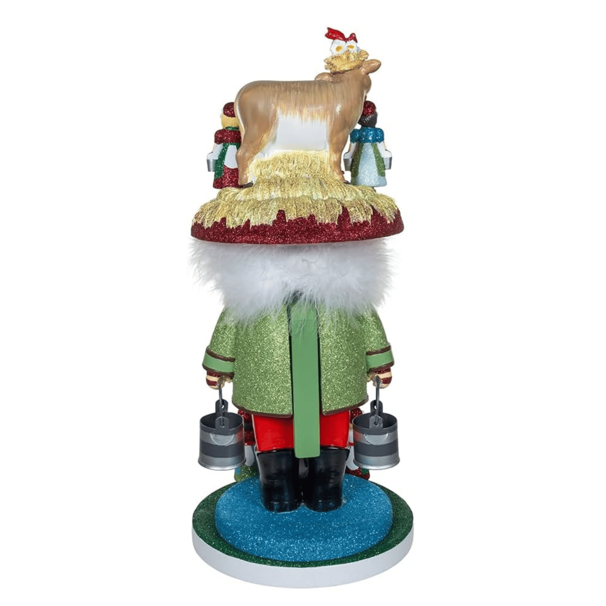 Kurt Adler 16.5" Hollywood Nutcracker – 8 Maids A Milking, 12 Days of Christmas - Tree Treasures