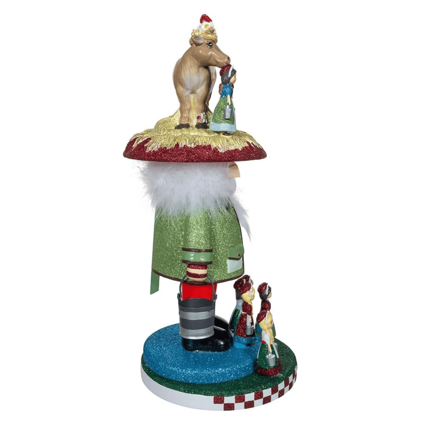 Kurt Adler 16.5" Hollywood Nutcracker – 8 Maids A Milking, 12 Days of Christmas - Tree Treasures