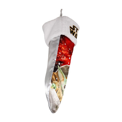 KURT ADLER 19" STAR WARS BABY YODA STOCKING WITH CUFF - Tree Treasures
