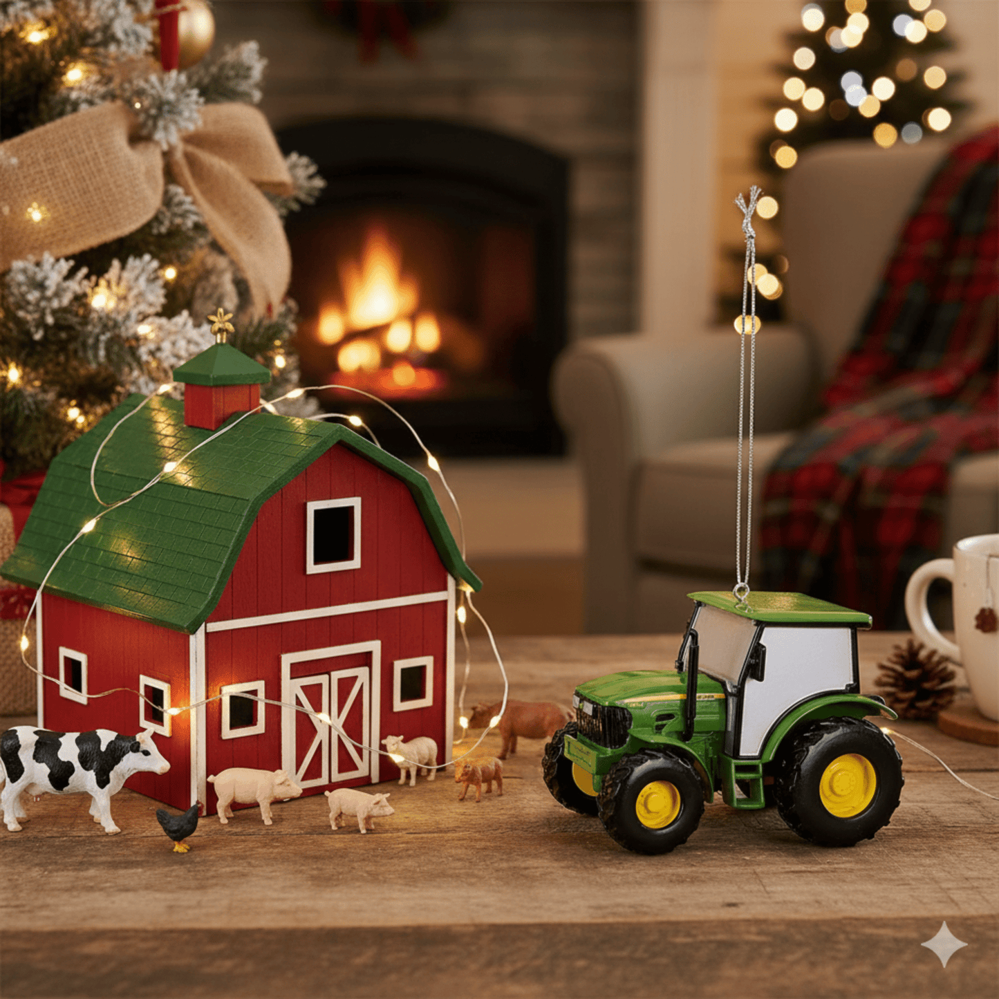 KURT ADLER 3.5" 5083E TRACTOR ORNAMENT - Tree Treasures
