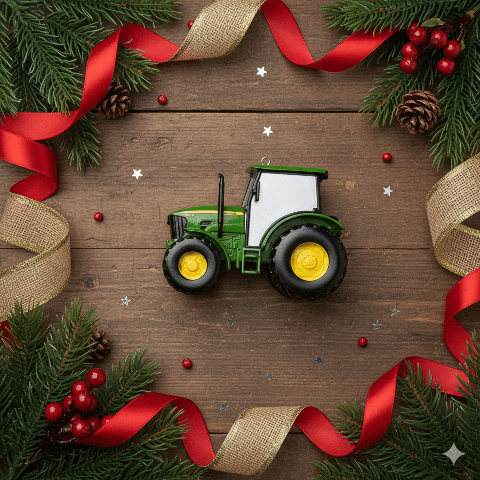 KURT ADLER 3.5" 5083E TRACTOR ORNAMENT - Tree Treasures