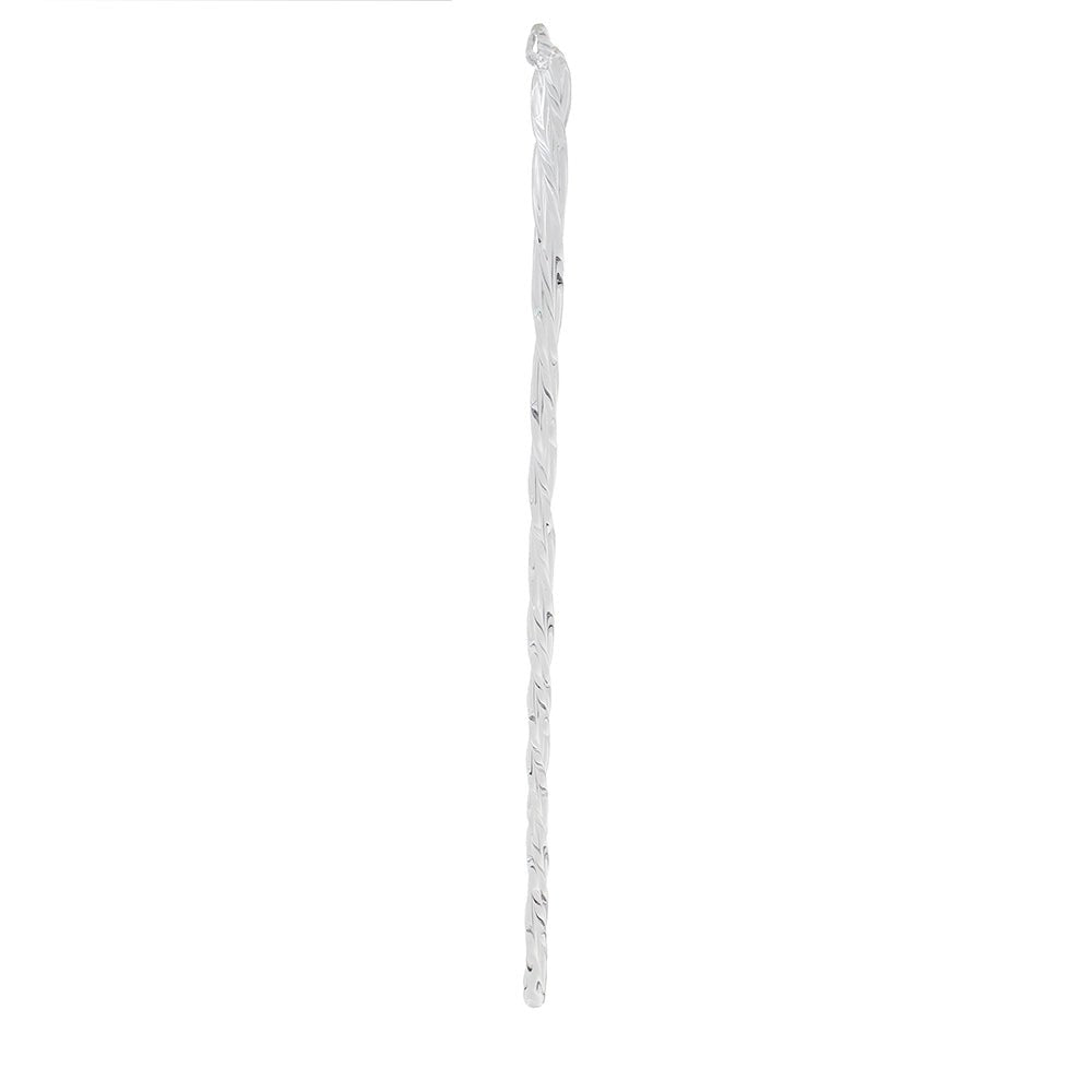KURT ADLER 3.5" GLASS CLEAR TWIST ICICLE ORNAMENTS 12 PIECES - Tree Treasures