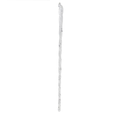 KURT ADLER 3.5" GLASS CLEAR TWIST ICICLE ORNAMENTS 12 PIECES - Tree Treasures