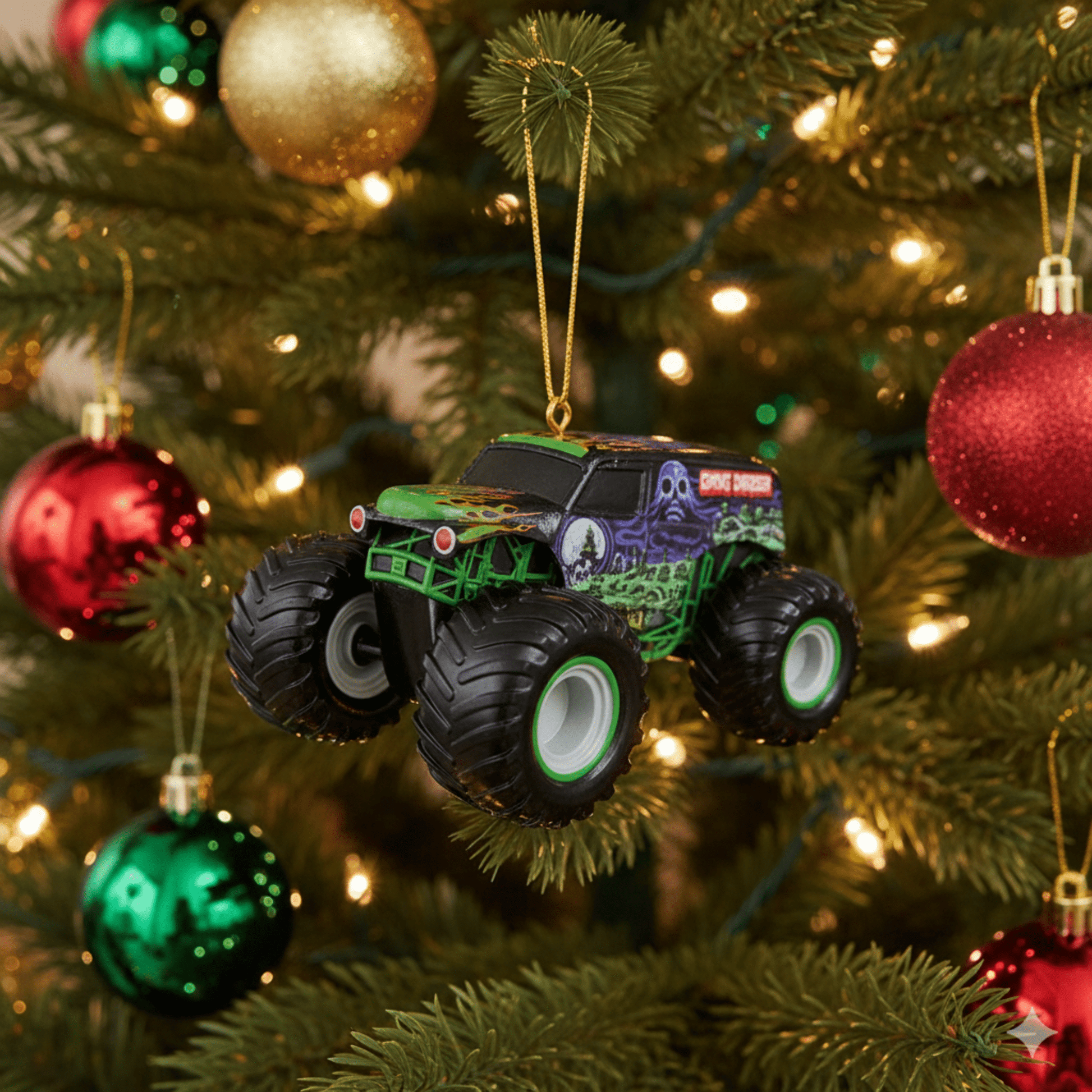 KURT ADLER 3.5" GRAVE DIGGER PERSONALIZED ORNAMENT - Tree Treasures