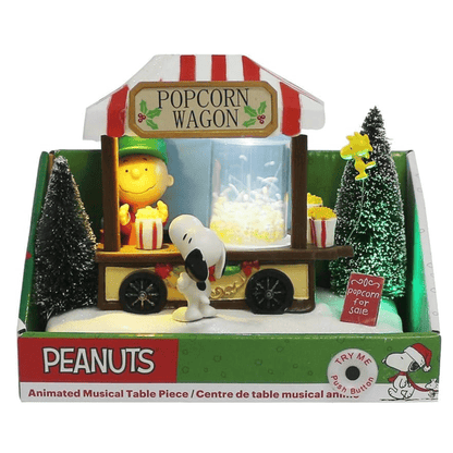 Kurt Adler 7" Battery - Operated Peanuts™ LED Musical Table Piece – Charlie Brown, Snoopy & Woodstock - Tree Treasures