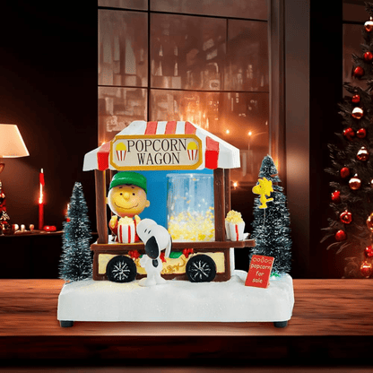 Kurt Adler 7" Battery - Operated Peanuts™ LED Musical Table Piece – Charlie Brown, Snoopy & Woodstock - Tree Treasures