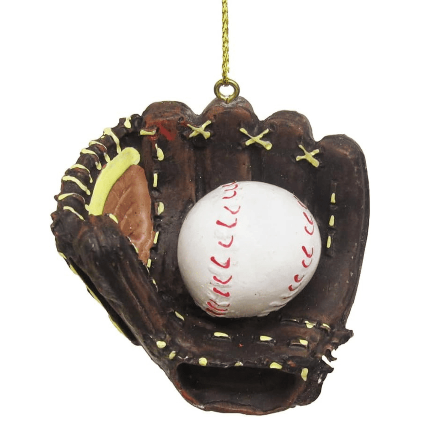 Kurt Adler Baseball and Mitt Ornament – Sports Fan Christmas Decoration - Tree Treasures