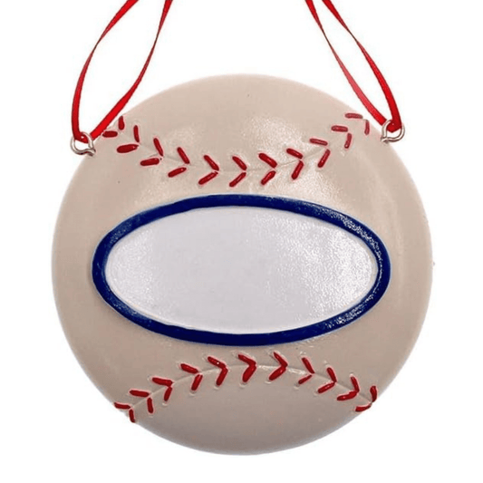 Kurt Adler Baseball Ornament for Personalization – Resin, 3.25" - Tree Treasures