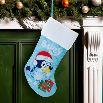 Kurt Adler Bluey™ With Presents Christmas Stocking – 19" Plush Cuff - Tree Treasures