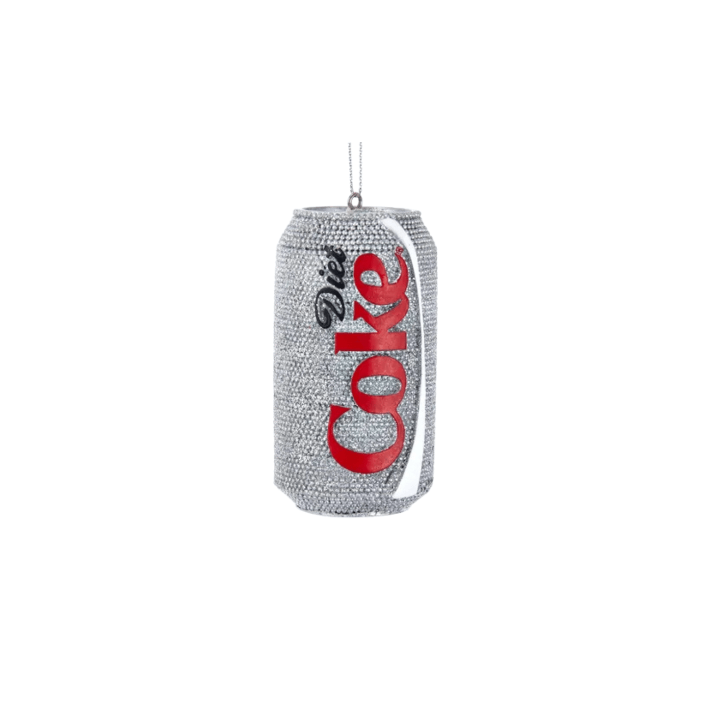 Kurt Adler Coca - Cola® Glittered Diet Coke Can Ornament – Rhinestone Holiday Decoration, Officially Licensed Christmas Tree Ornament - Tree Treasures