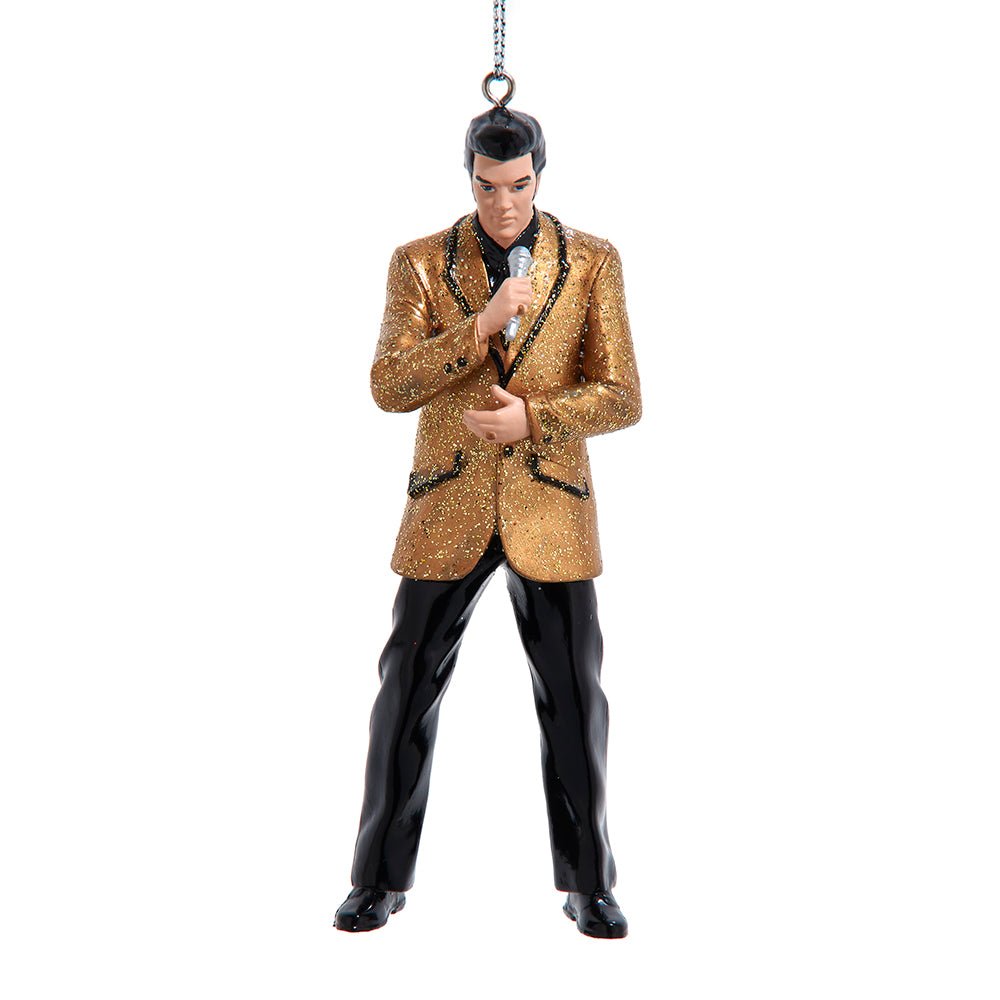 KURT ADLER ELVIS ORNAMENT SET – TIGER JUMPSUIT AND GOLD JACKET - Tree Treasures