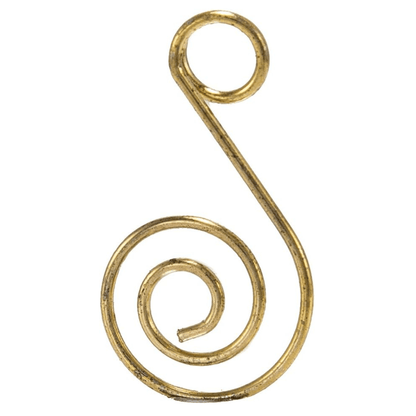 Kurt Adler Gold Ornament Hooks – 1.25" Swirled Design, Set of 50 - Tree Treasures