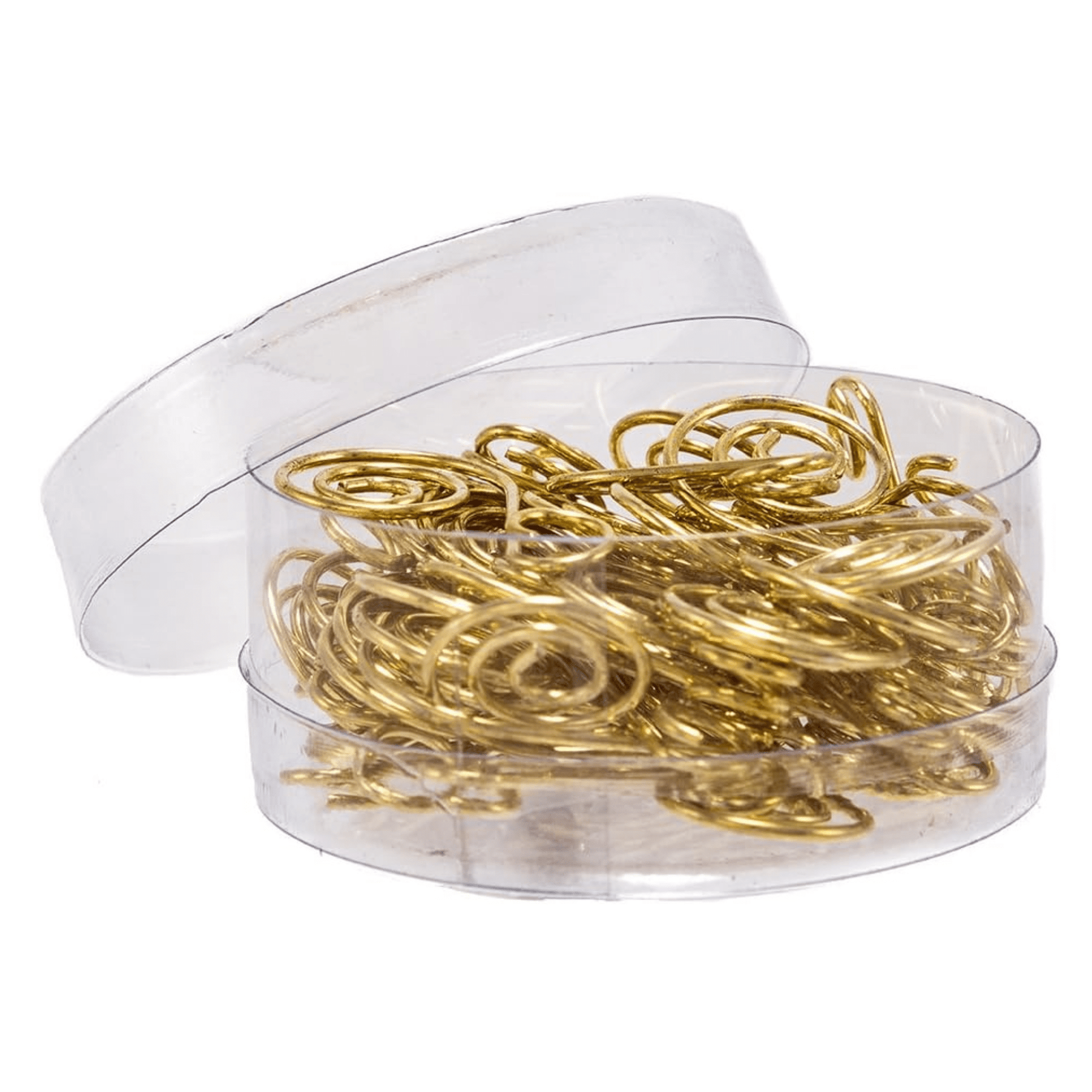 Kurt Adler Gold Ornament Hooks – 1.25" Swirled Design, Set of 50 - Tree Treasures