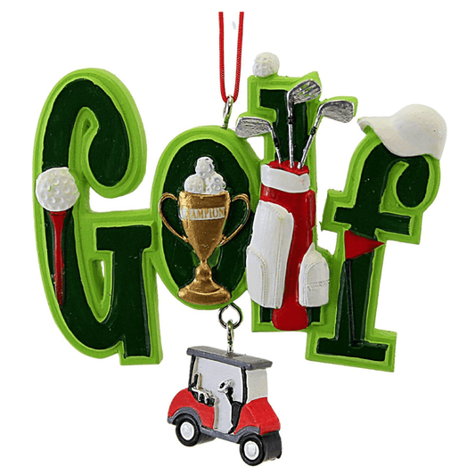 Kurt Adler Golf Christmas Ornament – Champion Golfer Design, 3.5" - Tree Treasures