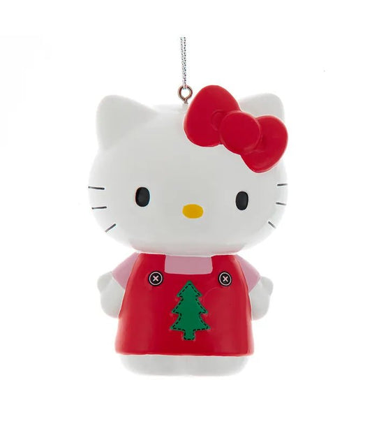 Kurt Adler Hello Kitty with Tree Christmas Ornament - Tree Treasures
